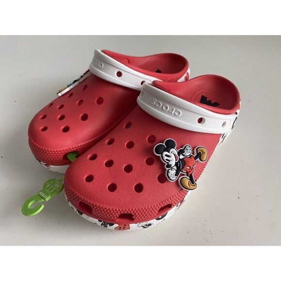 Crocs Disney Mickey Minnie Mouse Platform Clog 208885-8C1 Women's Sz 8 Jibbitz - Picture 8 of 10